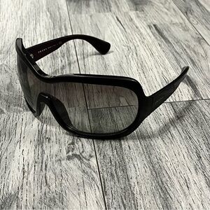 Prada FW11 Illusion Black Oversized Sunglasses Visor Made in Italy